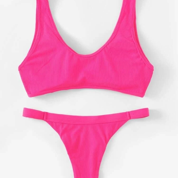 🏷 NWOT SHEIN 2 PC PEEKABOO CHEEKY BIKINI - Picture 3 of 6